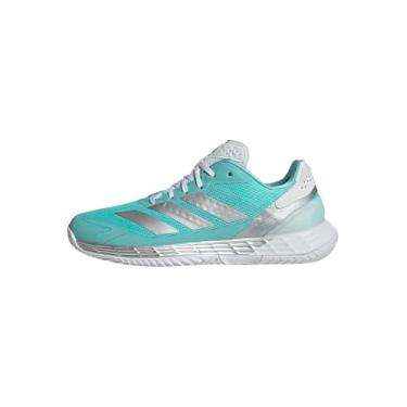 Imagem de adidas Tênis feminino Defiant Speed 2, Flash Aqua/Prata Metálico/Tonelada Menta, 41