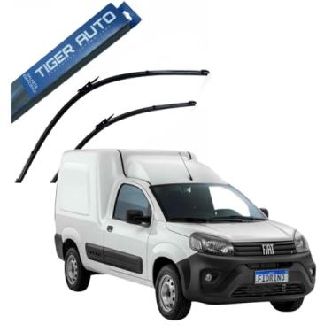 Imagem de TIGER AUTO KIT PALHETAS DE PARABRISA EM SILICONE PREMIUM, COMPATÍVEL FIAT FIORINO 2014 A 2021, VISÃO SEGURA E LIMPEZA EFICIENTE