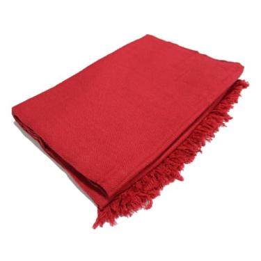 Imagem de Manta para Sofá 100% Algodão - Coberta Decorativa, Protetor e Colcha Multiuso - Decoração para Sala (Vermelho)
