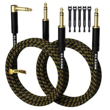 Imagem de Cabo de instrumento Elecan TRS de 6,35 mm e 1,2 m, pacote com 2 unidad