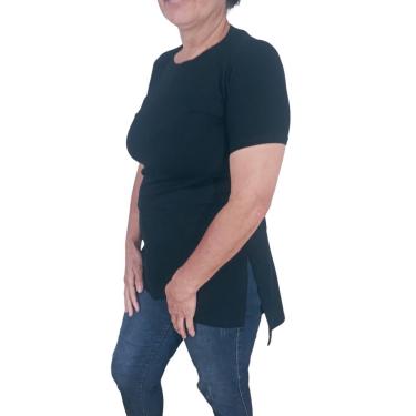Imagem de Blusa Feminina Manga Curta Tapa Bumbum em Viscose e Elastano - Conforto e Estilo