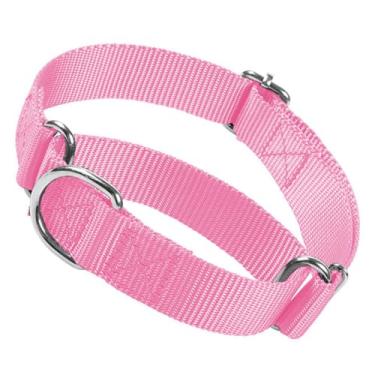 Imagem de Coleira para cães martingale sem puxão, coleira gargantilha para cães grandes, resistente, sem deslizamento, para cães pequenos, médios e grandes (rosa, G)