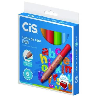 Imagem de Lapis De Cera Jumbo Com 06 Cores - Cis