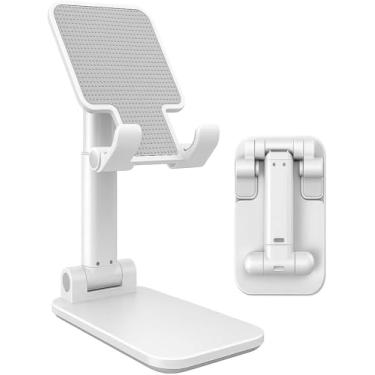 Imagem de Suporte Para Celular e Tablet Mesa Universal Dobrável Ajustável Base Antiderrapante Ide...