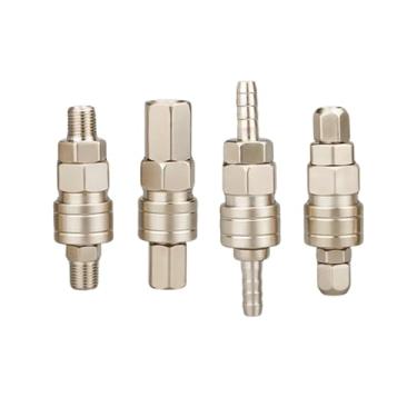 Imagem de 1 peça Conector rápido pneumático tipo C alto tubo de travamento automático bomba compressor de ar ferramenta operação com uma mão (série PF, 40)