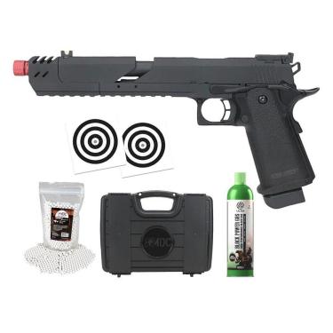Imagem de Pistola Airsoft Gás Gbb 1911 Hi-capa Speed 6mm Rossi + Kit