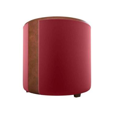 Imagem de Puff Banqueta Redondo Luxo Copenhage Matrix, SINTETICO MARROM VELUDO V