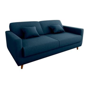 Imagem de Sofá Cama Premium 3 Lugares 1,90 larg Emilia Matrix, SUEDE PETRÓLEO