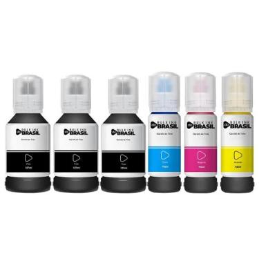 Imagem de Kit 6 Tintas Para Epson L4160 L4150 T504 L6171 L6161 L6191 - Bulk Ink 
