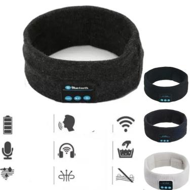 Imagem de Faixa De Dormir Faixa Sem Fio Tapa Olho Fone Bluetooth Pro