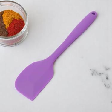 Imagem de Generic Espátula de cozinha, raspador, creme, espátula, tamanho grande, lavável na lava-louças, silicone, roxo, 27 x 5,3 cm