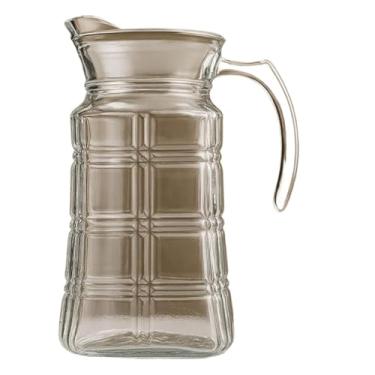 Imagem de Jarra de Vidro Com Tampa 1800ML Alça Para Agua Sucos Drinks Bares Restaurantes Cozinha Almoço Jantar(1.800 L QUADRADA)