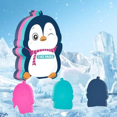 Imagem de Bandeja para cubos de gelo e pacotes de gelo - reutilizável, congelamento rápido, economia de espaço, refrigerador de longa duração, pacotes de gelo finos ideais para viagens, piqueniques, utensílios