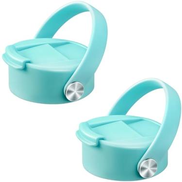 Imagem de Soledea Tampa flip para Hydro Flask boca larga 32 1,134 g com alça flexível, tampa de café de substituição para Hydro Flask, Simple Modern, ThermoFlask e mais garrafas de água de 350 ml - verde, 2