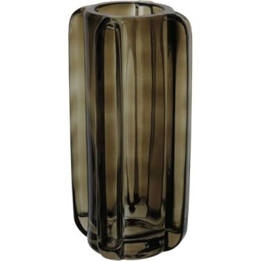 Imagem de VASO DECORATIVO ENFEITE CASA PLANTA HOME&CO VIDRO 28x11x11cm MARROM