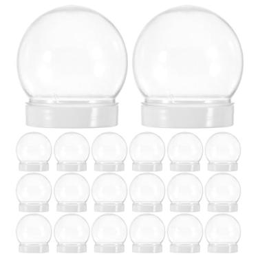 Imagem de Alasum 20 Peças De Globo Neve Faça Você Mesmo, Água, Plástico Transparente, Com Tampas Rosca, Potes Vazios Para Doces E Biscoitos, Artesanato, Decoração Natal Casa