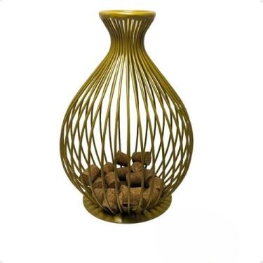 Imagem de Porta Rolhas de Metal Aramado | Organizador Decorativo para Rolhas de Vinho(Dourado)