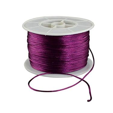 Imagem de 1 rolo de 100 metros de 1 mm de fio de nylon redondo, fio de nylon redondo, cordão de cetim de rabo de rato, materiais para pulseiras faça você mesmo, colar, miçangas, fabricação de joias e artesanato