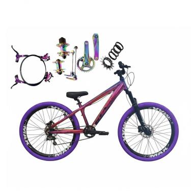 Imagem de Bicicleta Aro 26 Gta Rebel Freeride Single Cubo K7 Barulhento Freio Hidraulico Rodas Vmaxx Pneu Flame - Camaleão