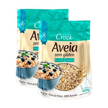 Imagem de Kit 2X: Aveia em Flocos Grossos Sem Glúten Leve Crock 200g