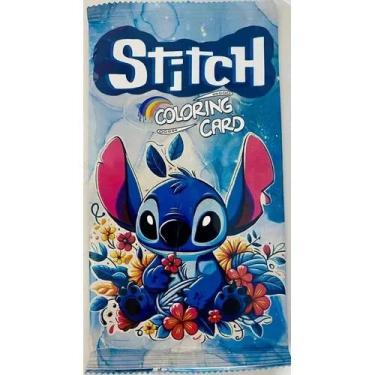 Imagem de Coloring cards stitch para colecionar - Disney, Preto, Branco