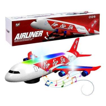 Imagem de Avião Grande Brinquedo Com Show De Luzes Música E Movimentos - LJ115 -