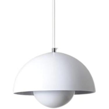 Imagem de Lâmpada Suspensa De Botão De Flor Macaron Estilo Nórdico Abajur Pendente De Teto De Cozinha Moderna Nórdica Luz De Metal De Alumínio Estilo Industrial Luz Suspensa Par, White