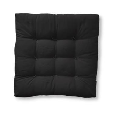 Imagem de Assento Futon 60x60 Almofada Grande Para Pallet Cadeira Banco Decorativo(Preto)