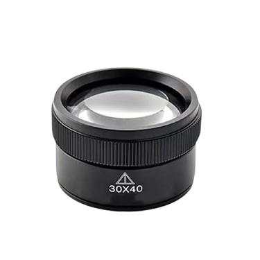Imagem de Lupa de 30 x – Lupa de metal de bolso para inspeção de joias, reparo de relógios e coleção de carimbo/rock, lente portátil de 30 x 40 mm - preta