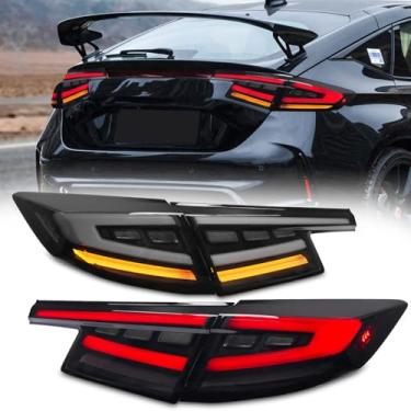 Imagem de Archaic Conjunto de luzes traseiras de LED para Honda Civic 2022-up Hatchback/Type R, lâmpada traseira sequencial de seta para 11ª geração FL1/FL2/FL4/FL5, luzes traseiras dinâmicas Plug & Play, par,