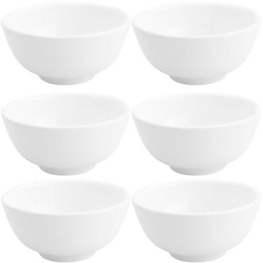 Imagem de Conjunto de 6 Cumbucas de Porcelana Brancas 200ml Bowls Lyor Clean Peq