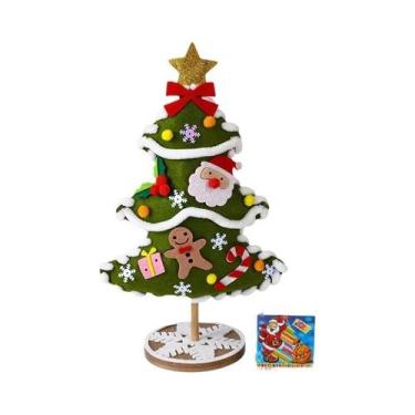 Imagem de Kit de Artesanato DIY de Árvore de Natal Infantil - Quebra-Cabeça para