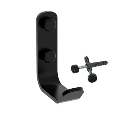 Imagem de Cabide Gancho De Parede Preto Fosco Para Toalha Plus, MetalCromo