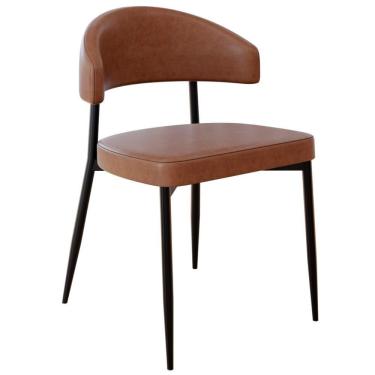 Imagem de Cadeira De Jantar Estofada Kit 2 Chloe M25 Sintético Whisky - Mpozenato