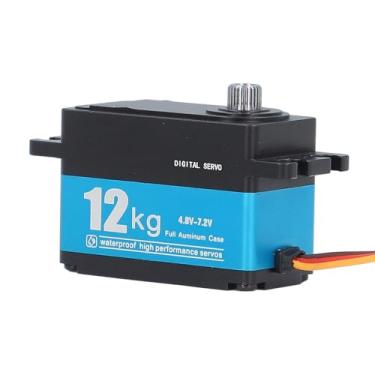 Imagem de Garosa Servo Motor de Metal Completo, Servo Digital de Alta Torção de 12kg Com Rolamento de Esferas Duplo para Modelo de Carro Drone de Braço robô 4.8-7.2v