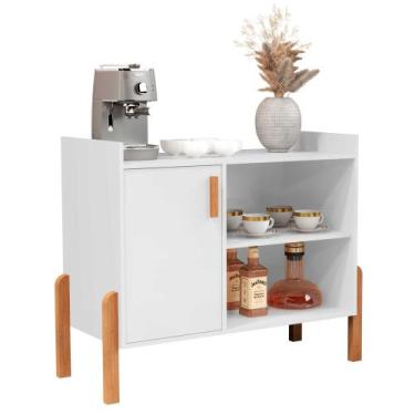 Imagem de Aparador Buffet Cantinho do Café Luxor com Porta Barzinho Pés em Madei