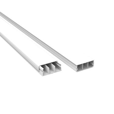 Imagem de Canaleta 40x15x2000 Enerbras Branca Sem Dupla Face Com Divisao