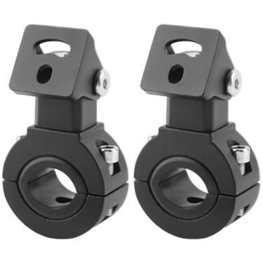 Imagem de Generic Suporte de 2 peças, luz de condução para motocicleta, barra de LED universal ajustável, tubo de encaixe de 1,8 a 3,3 cm, liga de alumínio sem perfuração de longa duração para veículos ATV Utv