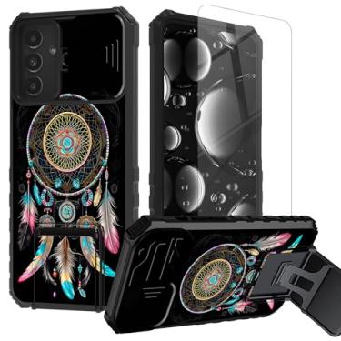 Imagem de BREIDMKFM Capa para Samsung Galaxy S24 FE com protetor de tela e suporte e protetor de lente de câmera deslizante capa de telefone resistente de camada dupla resistente para Samsung Galaxy S24FE