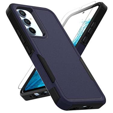 Imagem de Capa para Samsung Galaxy A54 5G: Capa protetora de camada dupla para celular resistente à prova de choque com protetor de tela - proteção militar resistente - Samsung Galaxy A54 2023, 6,4 polegadas, azul