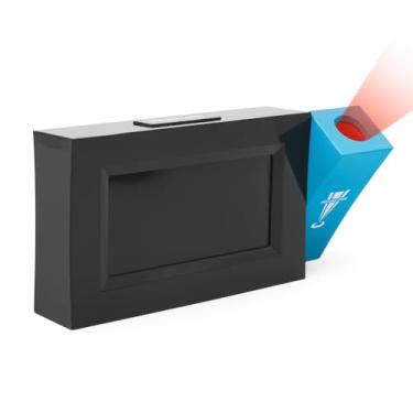 Imagem de Relógio Despertador LED Digital Moderno, Preto, Plástico ABS, com Projetor de Hora, Display LCD, Portátil, Calendário, Alimentação por Bateria, 15 x 8.5 cm