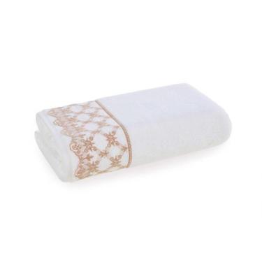 Imagem de Toalha de Lavabo/Visita Karsten Fio Penteado Constanza Branco/ Rosa 10