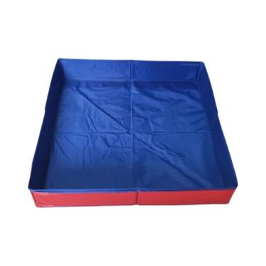 Imagem de Piscina grande dobrável para cães 50,8 cm x 50,8 cm - Piscina para animais de estimação com base antiderrapante, banheira portátil para cães/filhotes/gatos, natação ao ar livre e banheira para animais