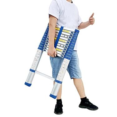 Imagem de Escadas, escada telescópica para subir até a escada de extensão do sótão ou do sótão, luzes de reparo de teto penduradas porta-retratos telescópicos todo-poderoso para casa/2,6 m