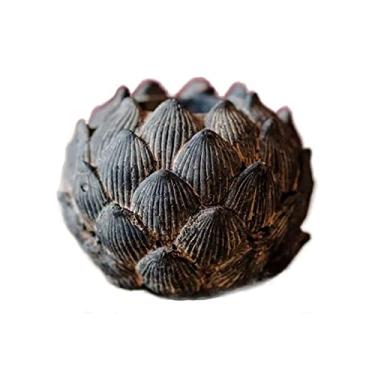 Imagem de Castiçal de lótus retrô decoração de arte ornamentos varanda sala de estar suporte de vela decoração de férias adereços de tiro suporte de velas