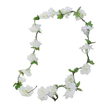 Imagem de Yalych Decoração de parede buquê decoração artificial rattan nupcial casamento planta de casa flores artificiais espuma de planta para flores artificiais flores artificiais (cor: branco, tamanho