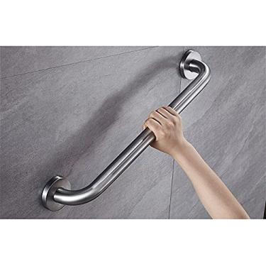Imagem de LUOFDCLDDD Barra de apoio de segurança de chuveiro de aço inoxidável sem barreiras de 38 cm, barra de apoio antiderrapante, barra de equilíbrio de banheiro, alça de chuveiro de banheira para idosos