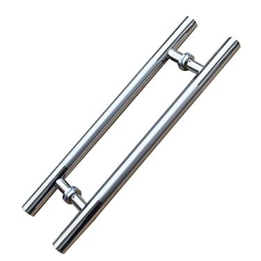 Imagem de STXYANGV Puxador de porta de entrada moderno contemporâneo de aço inoxidável puxador de escada vidro de chuveiro porta de celeiro deslizante interior exterior puxador de porta puxador de porta