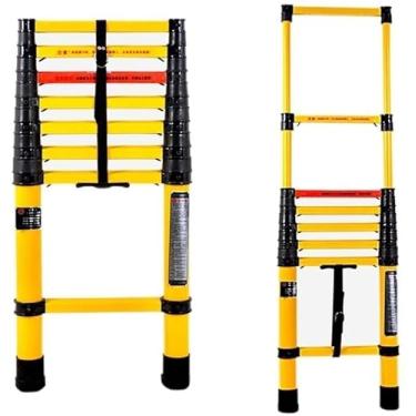 Imagem de OKUOKA Escada telescópica não condutora de fibra de vidro para trabalho elétrico e sótão doméstico? - Escadas telescópicas de extensão de 8,5 pés/10,5 pés/12,5 pés/15,5 pés (tamanho: 2 m/6,5 pés)