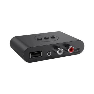 Imagem de Receptor De Áudio Bluetooth 5.2 NFC USB Adaptador Sem Fio Com Microfon
